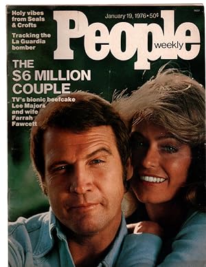 PEOPLE WEEKLY MAGAZINE : THE $6 MILLION COUPLE. LEE MAJORS AND FARRAH FAWCETT ON FRONT COVER. JAN...