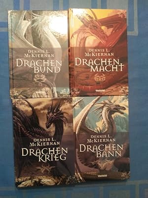 Bild des Verkufers fr Drachen-Saga: Drachenbann, Drachenmacht, Drachenbund, Drachenkrieg. Orig.-Titel: The Eye of the Hunter 1+2 ; Silver Wolf, Black Falcon 1+2 zum Verkauf von Antiquariat BehnkeBuch