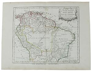 TERRE-FERME, PEROU, BRESIL, PAYS DE L'AMAZONE. [Original copper engraved map, 1778]: