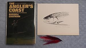 Bild des Verkufers fr The Angler's Coast. {Signed by Russell Chatham & Tom McGuane. Accompanying the Book is a Striper Fly Dressed by Russ and a Signed Limited Edition Print Showing a Silver Salmon}. zum Verkauf von Bruce Cave Fine Fly Fishing Books, IOBA.