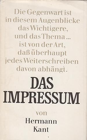 Das Impressum Roman