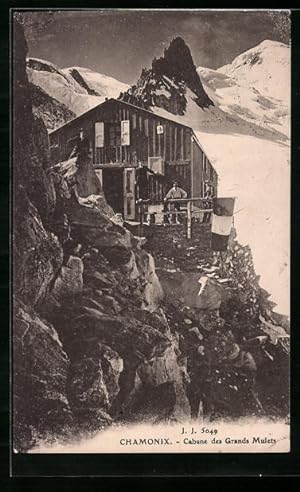 Carte postale Chamonix, Cabane des Grands Mulets