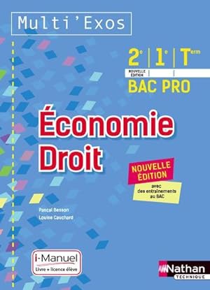 économie-droit - 2de, 1re, terminale bac pro - licence et livre de l'élève (édition 2017)