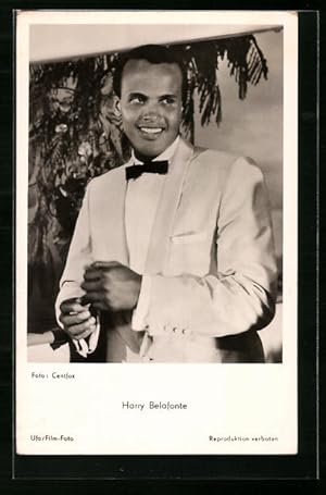 Image du vendeur pour Ansichtskarte Musiker Harry Belafonte mit Fliege mis en vente par Bartko-Reher