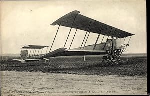 Ansichtskarte / Postkarte L'Aviation, Types d'Aéroplane militaires, Biplan, A. Goupy