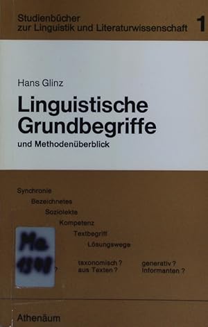 Linguistische Grundbegriffe und Methodenüberblick.