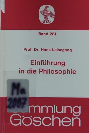 Einführung in die Philosophie.