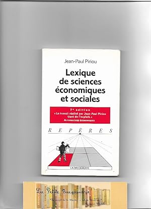 Imagen del vendedor de Lexique des sciences conomiques et sociales a la venta por La Petite Bouquinerie