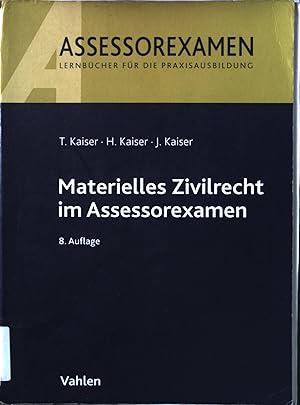 Bild des Verkufers fr Materielles Zivilrecht im Assessorexamen. zum Verkauf von books4less (Versandantiquariat Petra Gros GmbH & Co. KG)