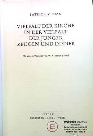 Bild des Verkufers fr Vielfalt der Kirche in der Vielfalt der Jnger, Zeugen und Diener. zum Verkauf von books4less (Versandantiquariat Petra Gros GmbH & Co. KG)