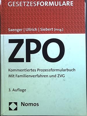 Bild des Verkufers fr Zivilprozessordnung : Kommentiertes Prozessformularbuch. zum Verkauf von books4less (Versandantiquariat Petra Gros GmbH & Co. KG)