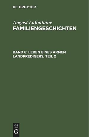 Bild des Verkufers fr Leben eines armen Landpredigers, Teil 2 zum Verkauf von AHA-BUCH GmbH