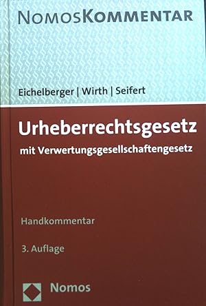 Bild des Verkufers fr Urheberrechtsgesetz : mit Verwertungsgesellschaftengesetz. zum Verkauf von books4less (Versandantiquariat Petra Gros GmbH & Co. KG)