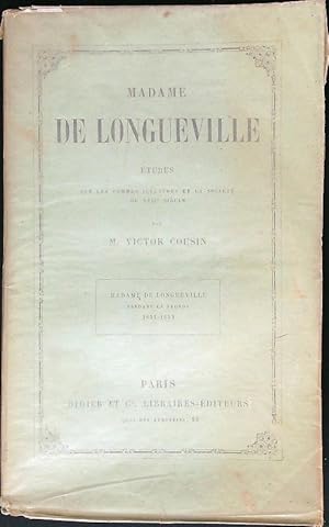 Bild des Verkufers fr Madame de Longueville. Etudes zum Verkauf von Librodifaccia