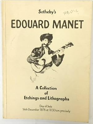Bild des Verkufers fr Edouard Manet Etchings and Lithographs (December 14, 1978) zum Verkauf von PsychoBabel & Skoob Books