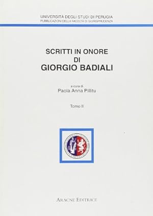 Scritti in onore di Giorgio Badiali Tomo 1 e 2