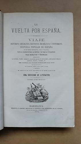 Imagen del vendedor de La vuelta por Espaa. Viaje historico, geografico, cientifico, recreativo y pintoresco. Tomo I. a la venta por LIBRERIA ANTICUARIA LUCES DE BOHEMIA