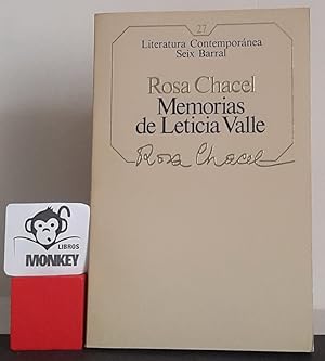 Imagen del vendedor de Memorias de Leticia Valle a la venta por MONKEY LIBROS