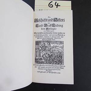 Bild des Verkufers fr Deutsche Barock-Literatur - Die Geschicht und Histori von Land-Graf Ludwig dem Springer zum Verkauf von Bookstore-Online