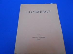 Image du vendeur pour REVUE: Commerce. Cahier XXV (Automne 1930) mis en vente par Emmanuelle Morin