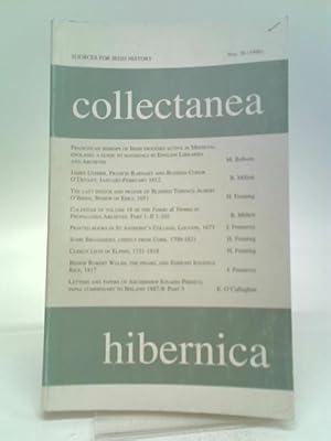 Bild des Verkufers fr Collectanea Hibernica No. 38 zum Verkauf von World of Rare Books