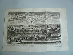 Lauf-Beerbach, anno 1760, Ansicht, Roth C.M., Kupferstich--selten-- Verlag: Prospecte aller Nürnb...