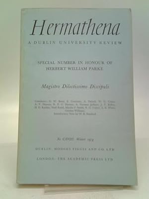 Seller image for Hermathena: A Dublin University Review No. CXVIII for sale by World of Rare Books