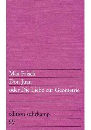 Imagen del vendedor de Don Juan oder Die Liebe zur Geometrie a la venta por Wegmann1855