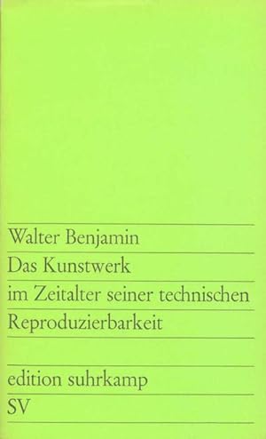 Imagen del vendedor de Das Kunstwerk im Zeitalter seiner technischen Reproduzierbarkeit a la venta por Wegmann1855