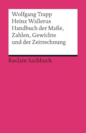 Image du vendeur pour Handbuch der Mae, Zahlen, Gewichte und der Zeitrechnung mis en vente par Wegmann1855