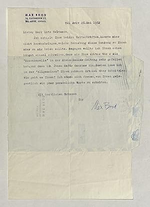 Bild des Verkufers fr Masch. Brief mit eigenh. U. zum Verkauf von Eberhard Kstler Autographen&Bcher oHG