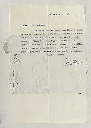 Bild des Verkufers fr Masch. Brief mit eigenh. U. zum Verkauf von Eberhard Kstler Autographen&Bcher oHG