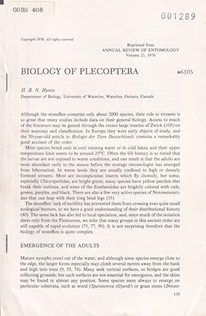 Seller image for Biology of Plecoptera for sale by Clivia Mueller