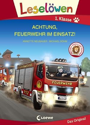 Seller image for Leselwen 1. Klasse - Achtung, Feuerwehr im Einsatz! (Grobuchstabenausgabe) for sale by Wegmann1855