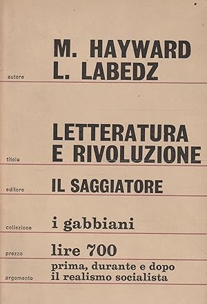 Immagine del venditore per Letteratura e rivoluzione venduto da Messinissa libri