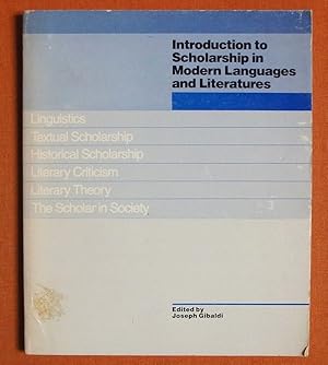 Imagen del vendedor de Introduction to Scholarship in Modern Languages and Literatures a la venta por GuthrieBooks