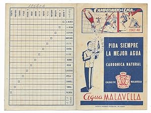 Campeonato de Liga. 1ª division. 1947-48 Agua Malavella