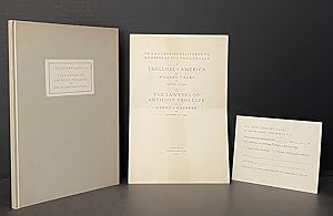 Seller image for Two Addresses Delivered To Members Of The Grolier Club: "Trollope's America" and "The Lawyers of Anthony Trollope" WITH THE ORIGINAL PROSPECTUS AND ORDER FORM for sale by Allington Antiquarian Books, LLC (IOBA)