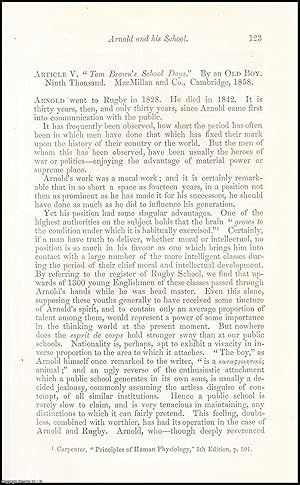 Seller image for Arnold & his School. An uncommon original article from the North British Review, 1858. for sale by Cosmo Books