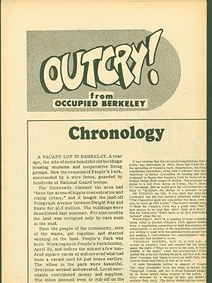 1960s Berkeley Counterculture Newsletter "Outcry!" Reports on the Bloody Clash Over People's Park