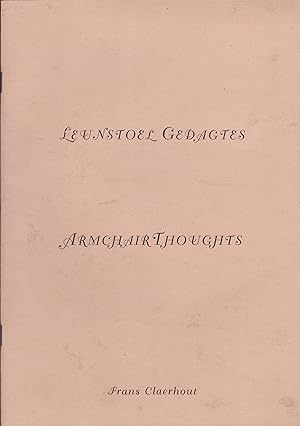 Seller image for Leunstoel Gedagtes / Armchair Thoughts for sale by Snookerybooks