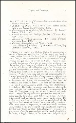 Imagen del vendedor de Capital & Currency. An uncommon original article from the North British Review, 1858. a la venta por Cosmo Books