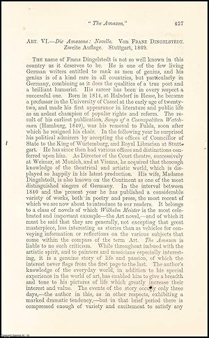 Imagen del vendedor de The Amazon : a Novel. An uncommon original article from the North British Review, 1868. a la venta por Cosmo Books