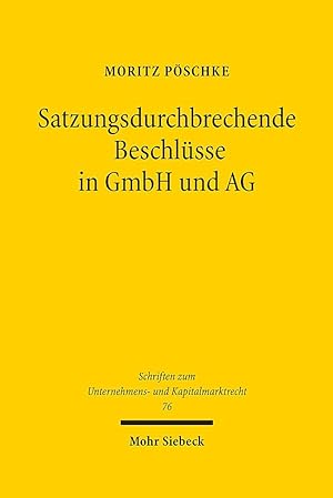 Seller image for Satzungsdurchbrechende Beschlsse in GmbH und AG for sale by moluna