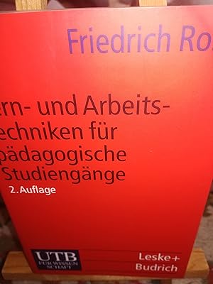 Bild des Verkufers fr Lern- und Arbeitstechniken fr pdagogische Studiengnge, 2. Auflage zum Verkauf von Verlag Robert Richter