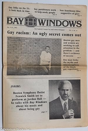 Seller image for Bay Windows: New England's Largest Gay & Lesbian Newspaper; vol. 2, #23, Nov. 8-21, 1984: Gay Racism: an ugly secret comes out for sale by Bolerium Books Inc.