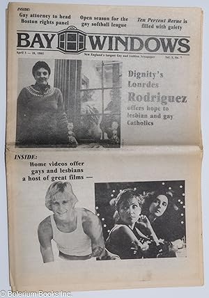 Seller image for Bay Windows: New England's Largest Gay & Lesbian Newspaper; vol. 3, #7, April. 3-18, 1985: Dignity's Lourdes Rodriguez Offers Hope for sale by Bolerium Books Inc.