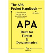 Bild des Verkufers fr The APA Pocket Handbook: Rules for Format & Documentation zum Verkauf von eCampus