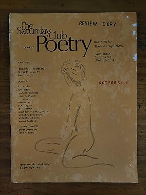 Seller image for THE SATURDAY CLUB BOOK OF POETRY: Autumn'73: Issue 4: Volume One: Number Three for sale by Uncle Peter's Books