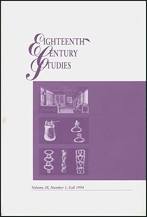 Immagine del venditore per Eighteenth-Century Studies: Eighteenth-Century Culture and Disciplines (Volume 28, Number 1, Fall 1994) venduto da Diatrope Books